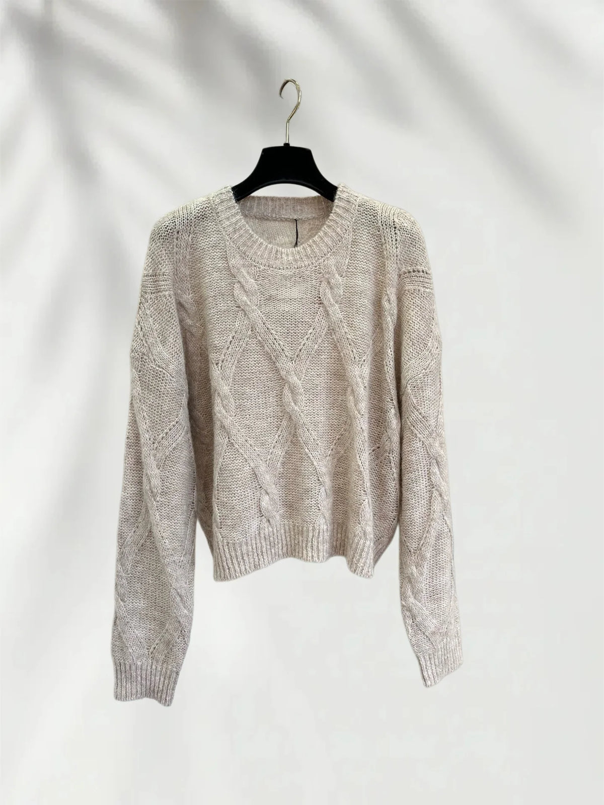 Women's Soft Fluffy Knit Pullover Sweater With Comfortable Stretch Fit