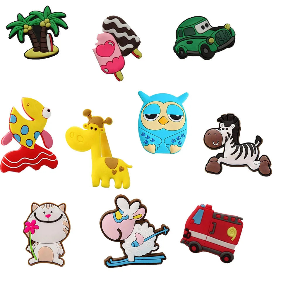 Cartoon Fridge Magnets For Kids Vegetable Fruit Animal Kitchen Decor