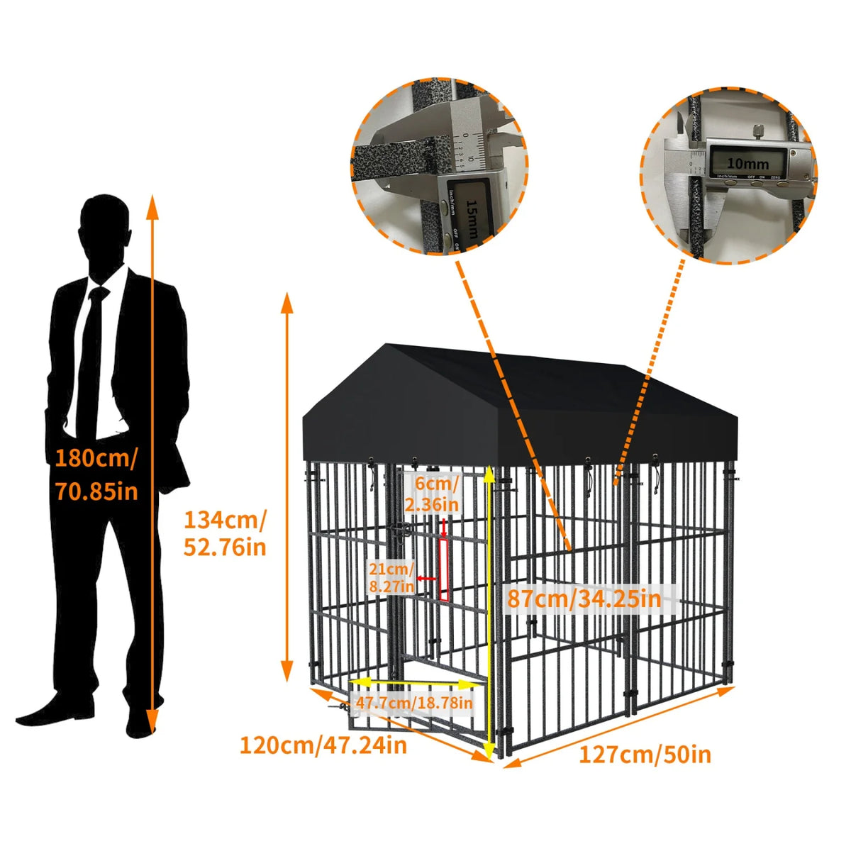 Heavy Duty Outdoor Metal Dog Kennel And Pet Playpen