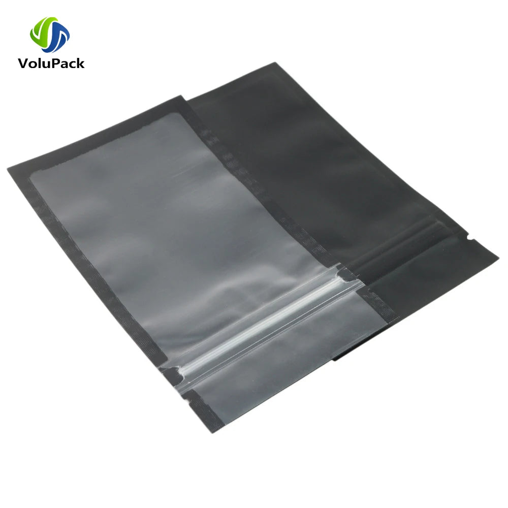 VoluPack Reusable Mylar Flat Ziplock Pouches With Frosted Window