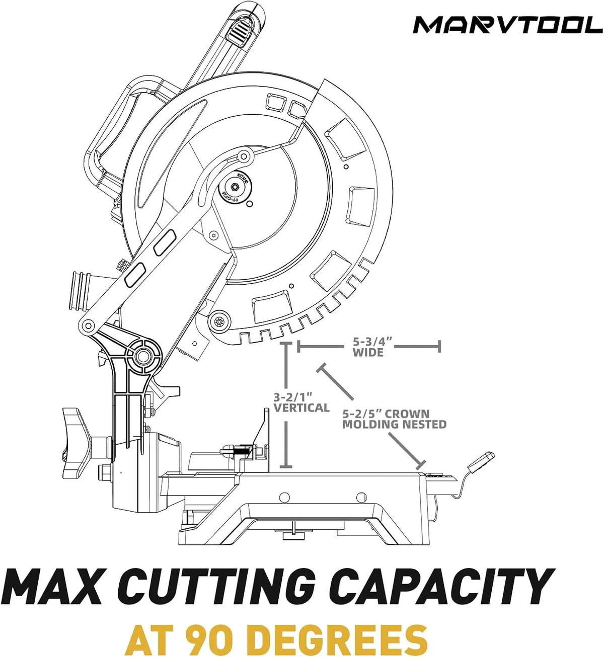 Single Bevel Compound Miter Saw for Multi Material Cutting Tool