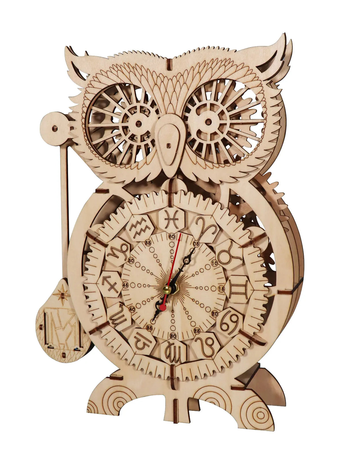 DIY 3D Wooden Puzzle Owl Clock Creative Building Kit
