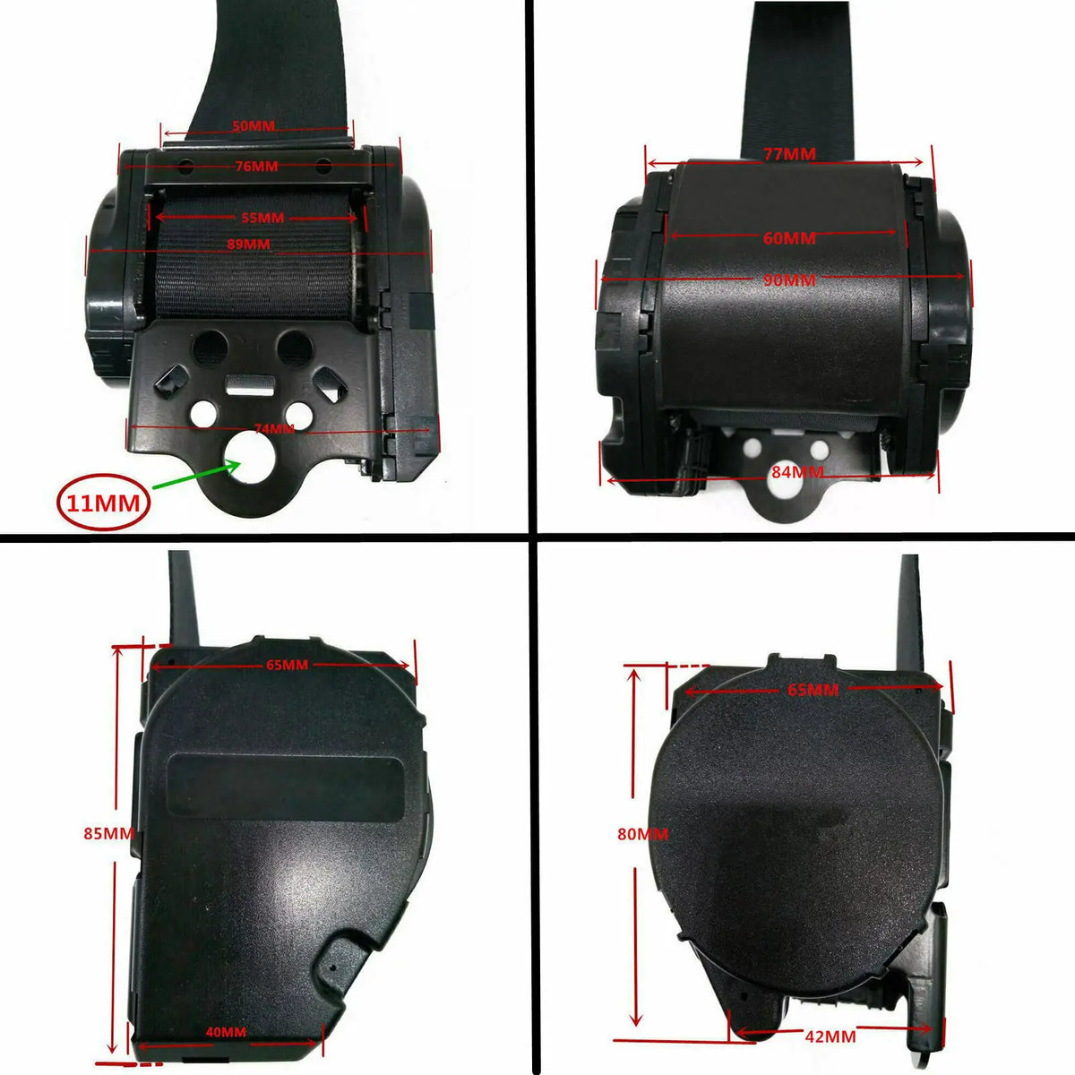 Automatic Three Point Retractable Car Seat Belt Safety Harness Replacement