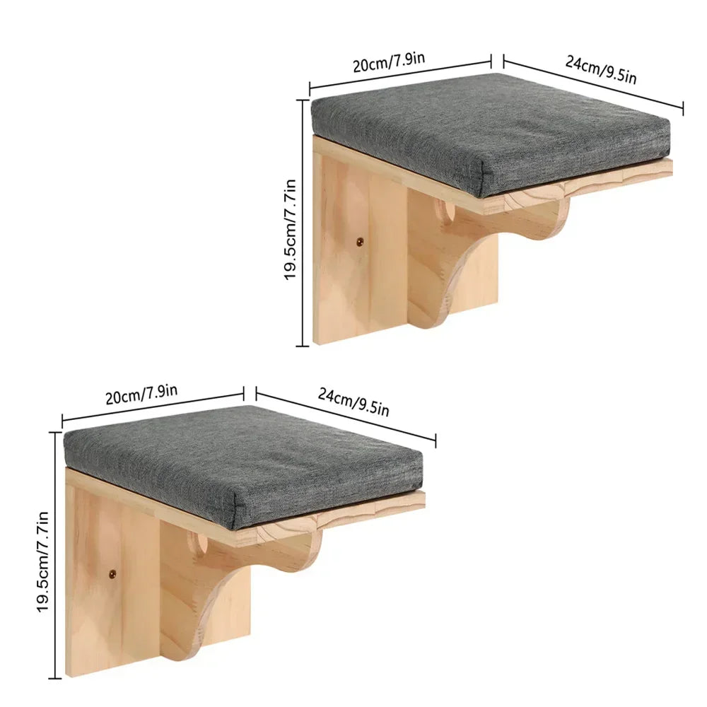 Catails Wall Mounted Cat Tree Hammock Scratcher Climbing Playground