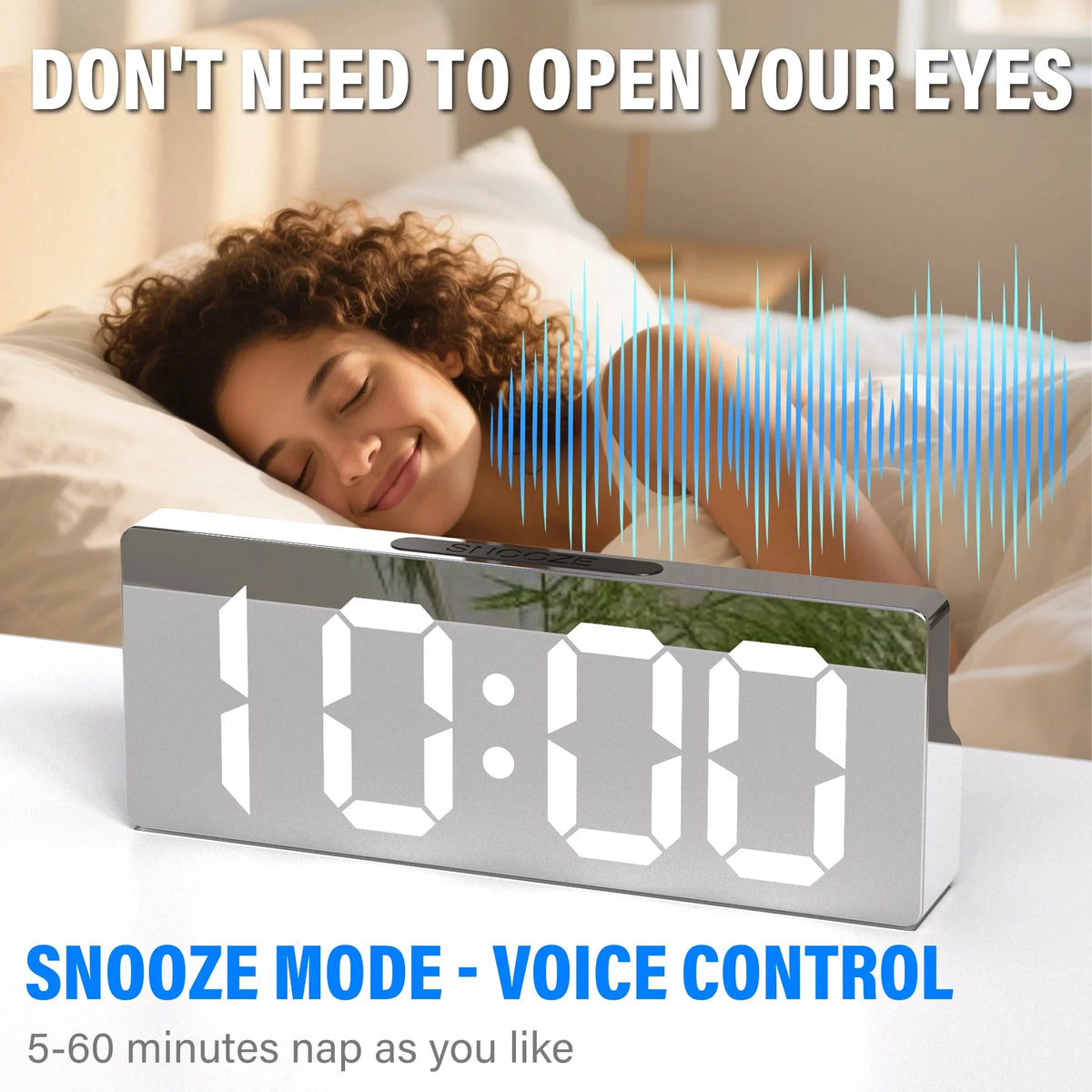 Modern LED Digital Alarm Clock With Calendar And Temperature Display