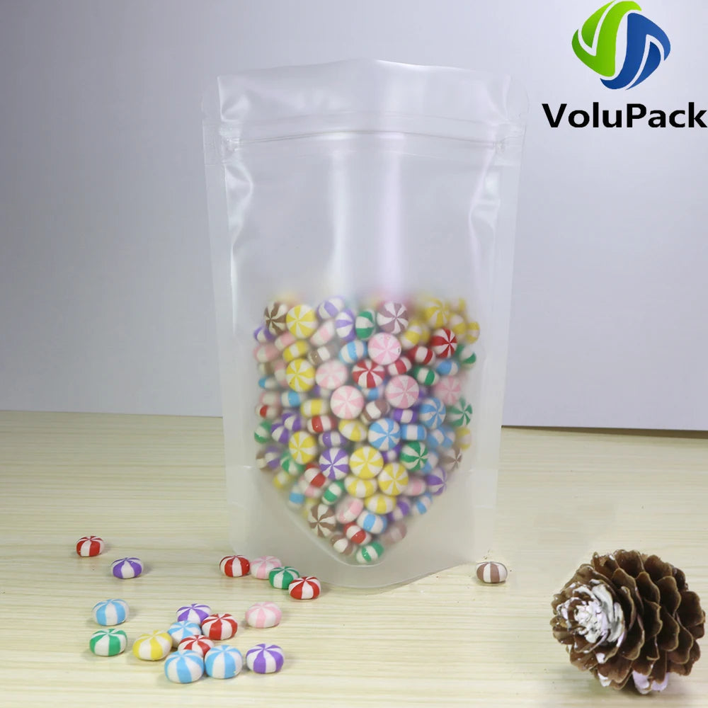 VoluPack Recyclable Frosted Translucent Stand Up Zip Lock Storage Pouch