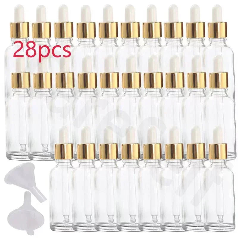 Glass Refillable Essential Oil Dropper Bottles Aromatherapy Storage Set