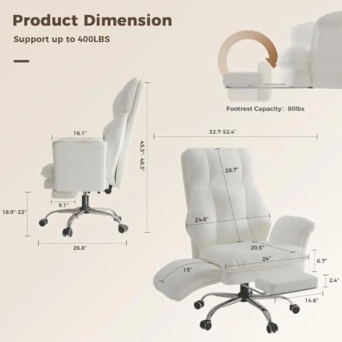 Office Chair Flip Armrests For Pets And Cross Legged Sitting