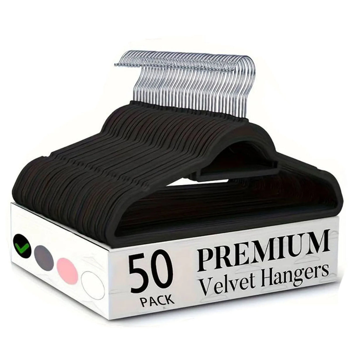 10/20/50 Pack Premium Velvet Hangers, Non-Slip Flocked Felt Hangers, Sturdy Clothes Hangers with 360° Rotatable Hook, Heavy Duty Coat Hanger, Durable Slim Hanger for Closet Space Saving