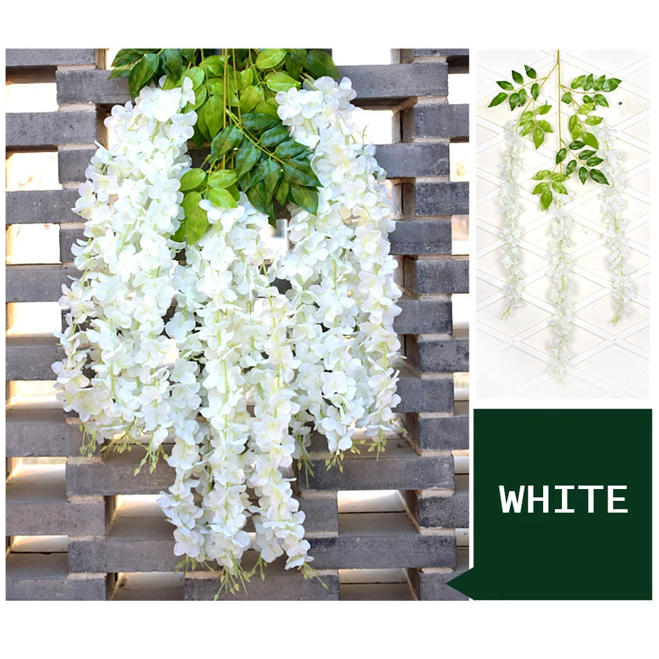 Artificial Wisteria Hanging Flowers Garland for Wedding Home Decor