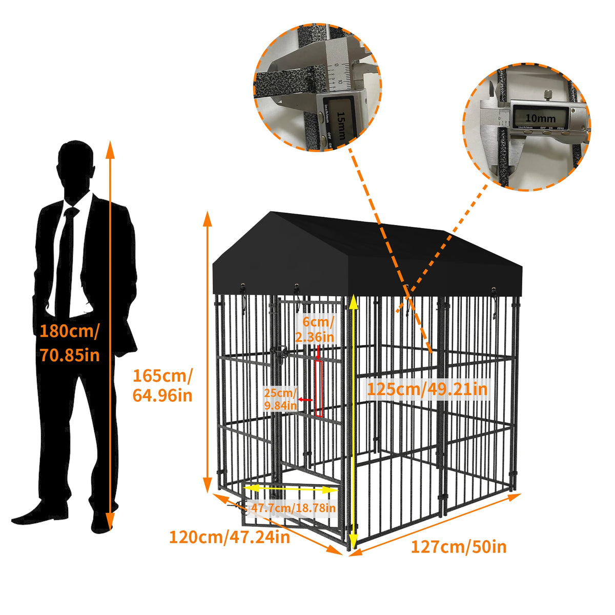 Heavy Duty Outdoor Metal Dog Kennel And Pet Playpen