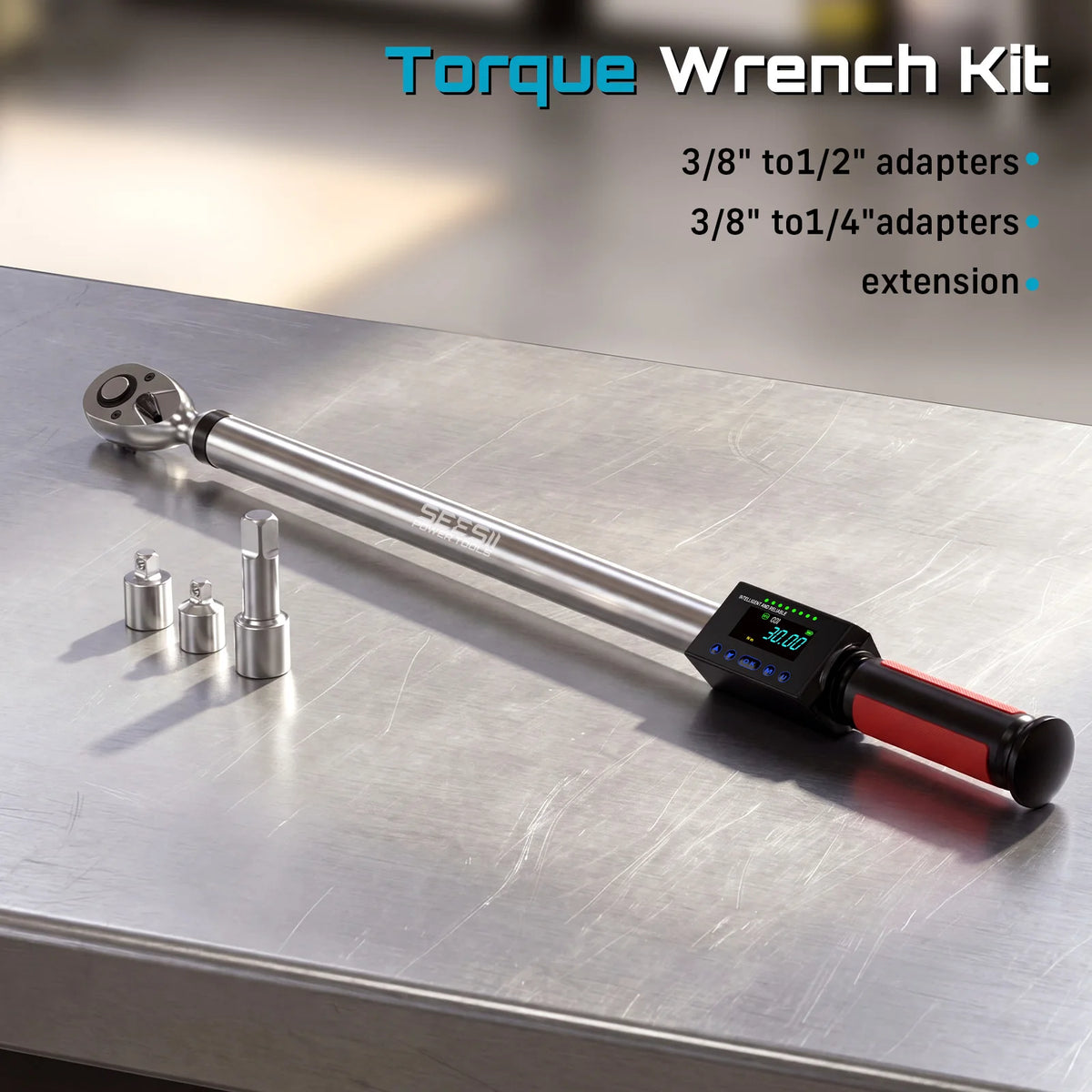 Seesii Digital Torque Wrench With LED Alert And Adjustable Modes