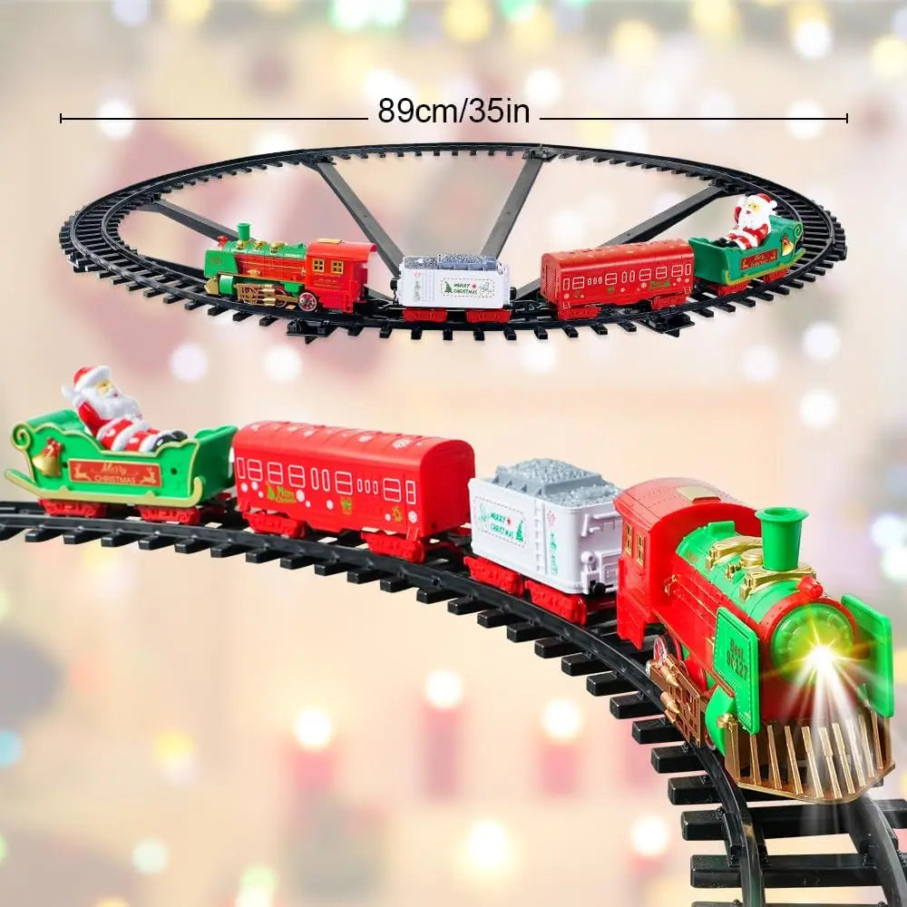 VATOS Hanging Christmas Train Set With Lights And Sound