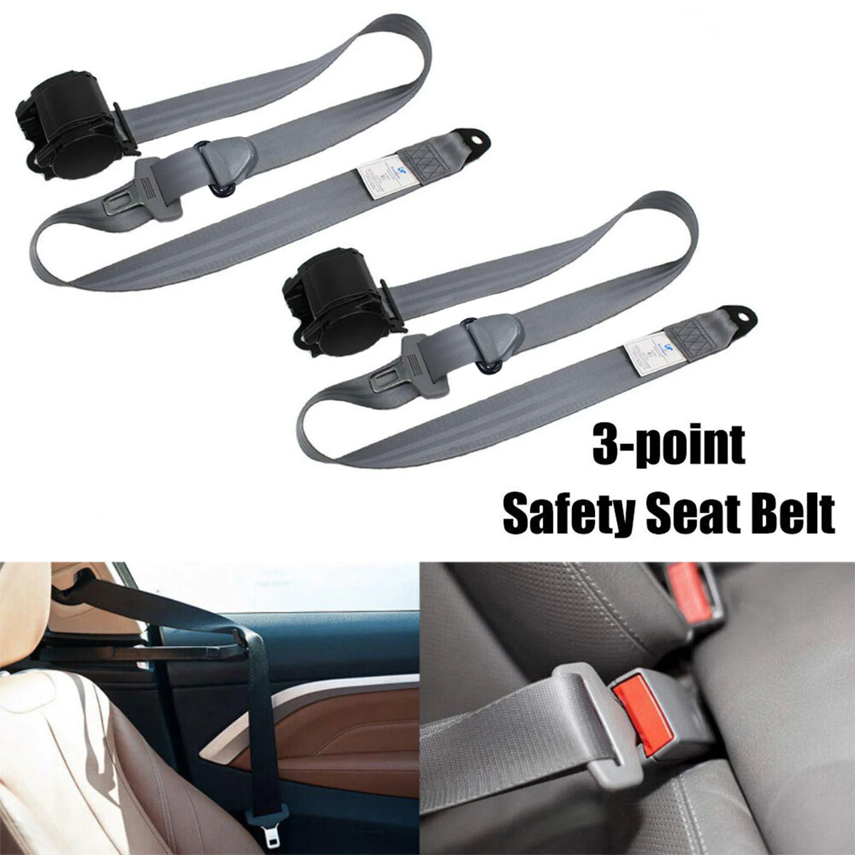 Automatic Three Point Retractable Car Seat Belt Safety Harness Replacement