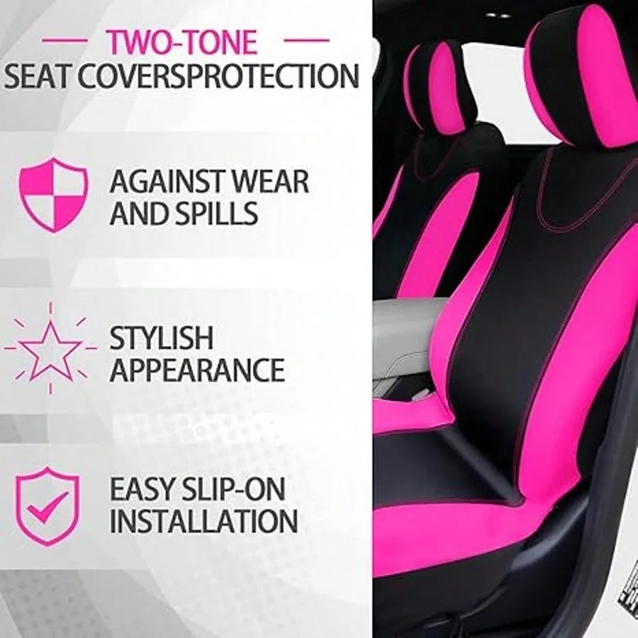 Universal Car Seat Cover Set With Fluffy Fleece Accessories