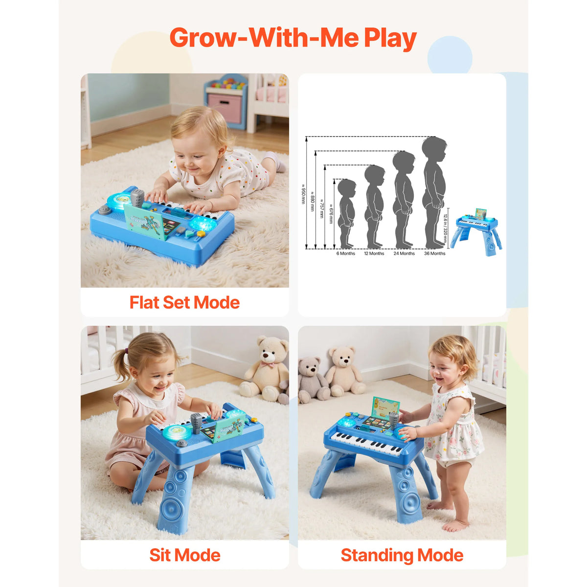 SucceBuy Baby DJ Playset With 133 Sounds And Led Turntable