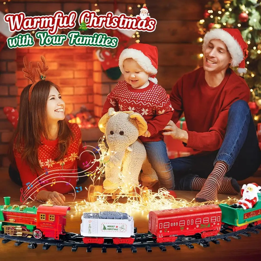 VATOS Hanging Christmas Train Set With Lights And Sound