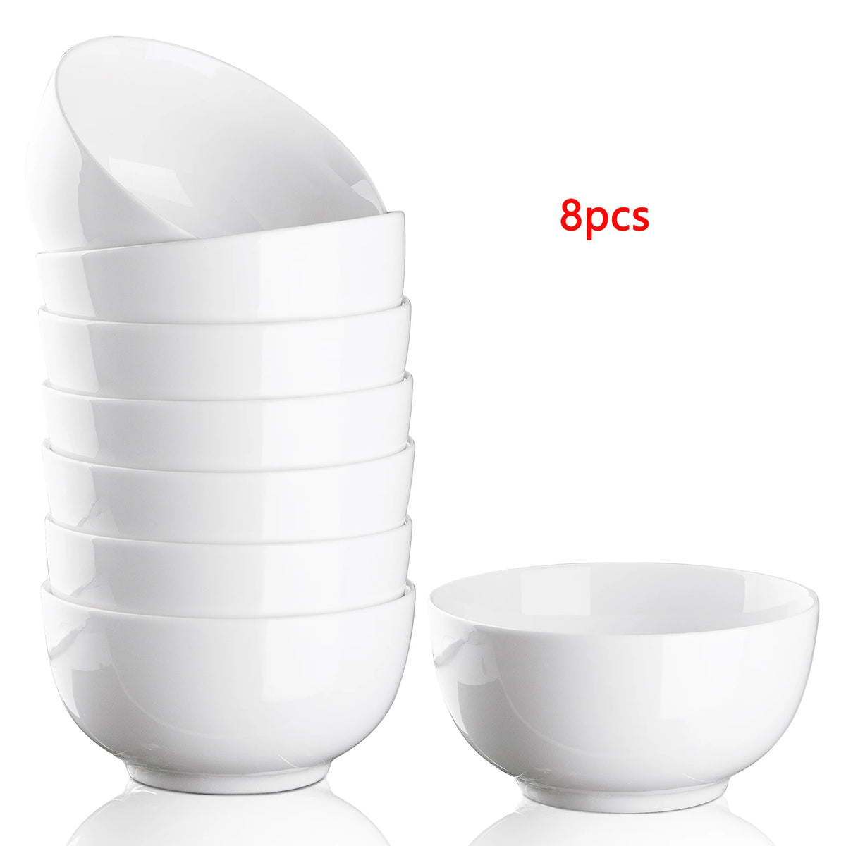 Premium Porcelain Bowls Set For Cereal Soup Salad Microwave Safe
