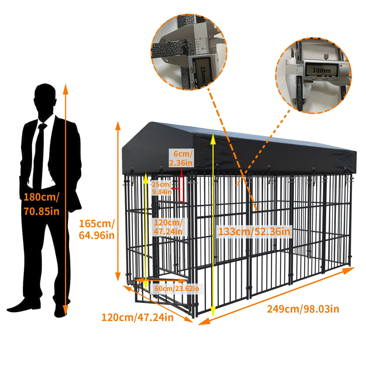 Heavy Duty Outdoor Metal Dog Kennel And Pet Playpen