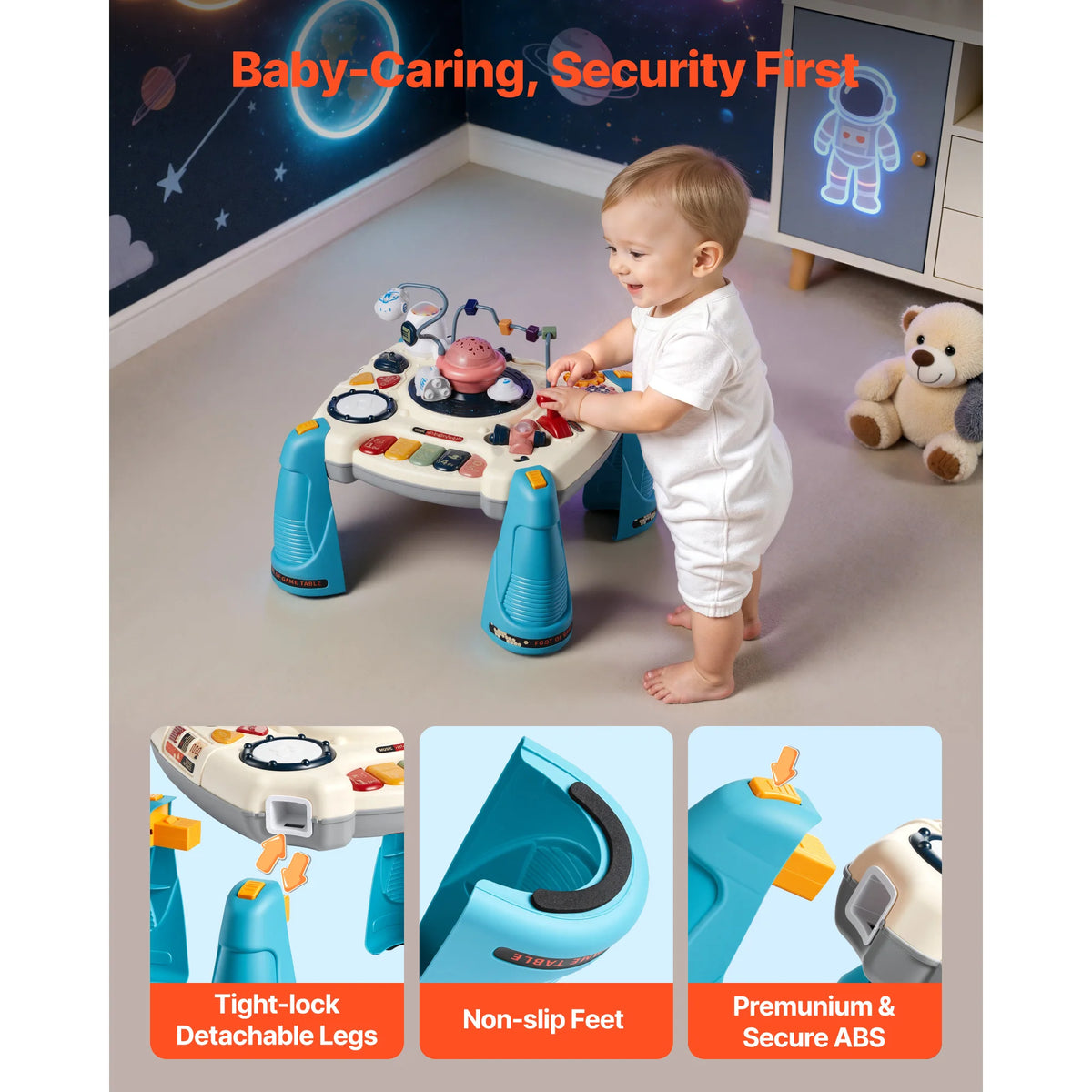 SucceBuy Baby Spacecraft Musical Toy With Star Projector And Sounds