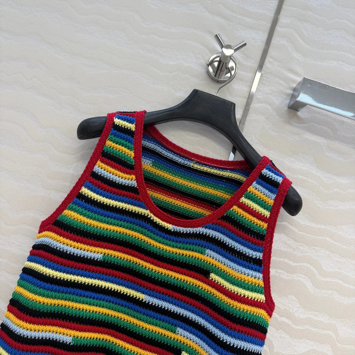 Women's Bohemian Knit Tank Top With Tassel Detail Loose Fit