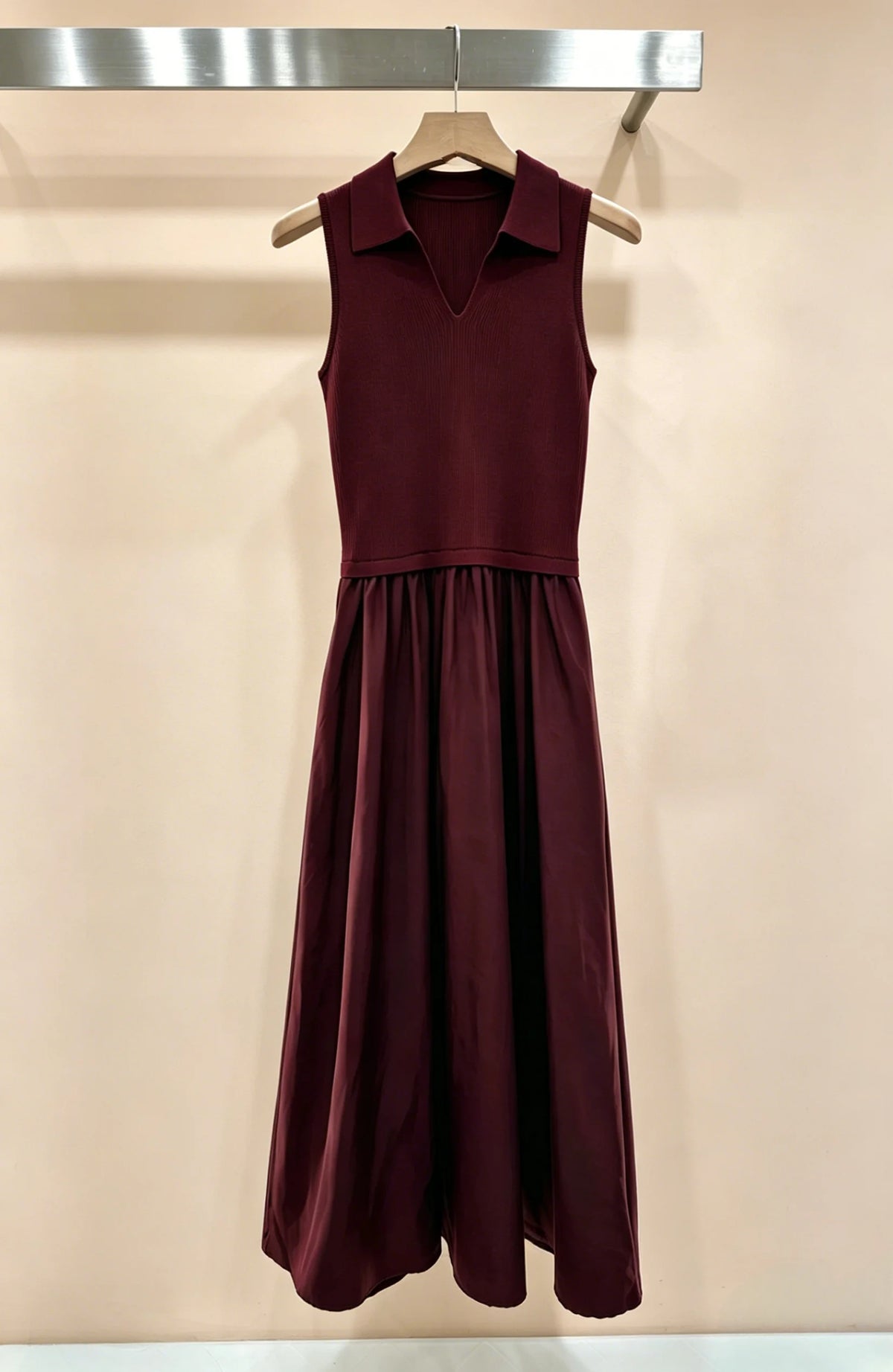 2026 New Style Womens Wine Red Dress Size S M L Premium Slim and Elegant Code 002
