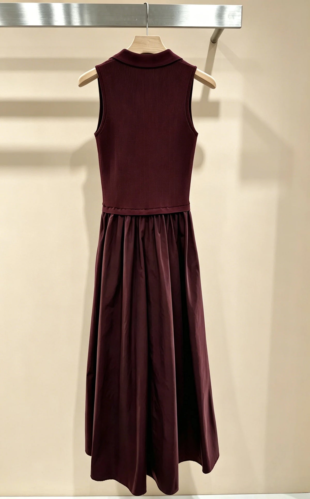 2026 New Style Womens Wine Red Dress Size S M L Premium Slim and Elegant Code 002