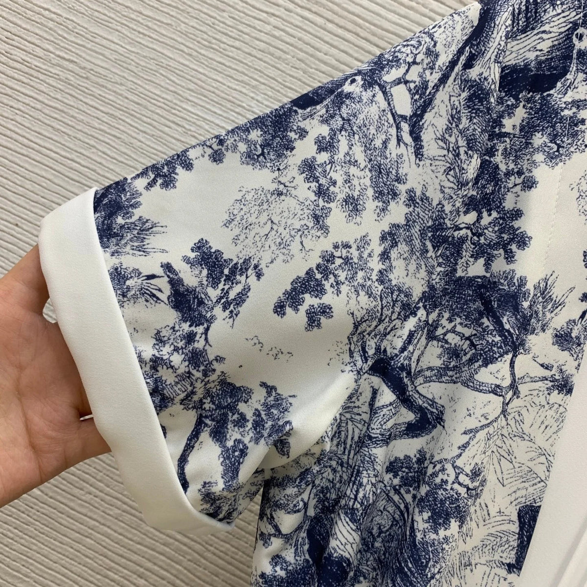 Women's Vintage Print Midi Dress With Pleated Bust Belted Waist