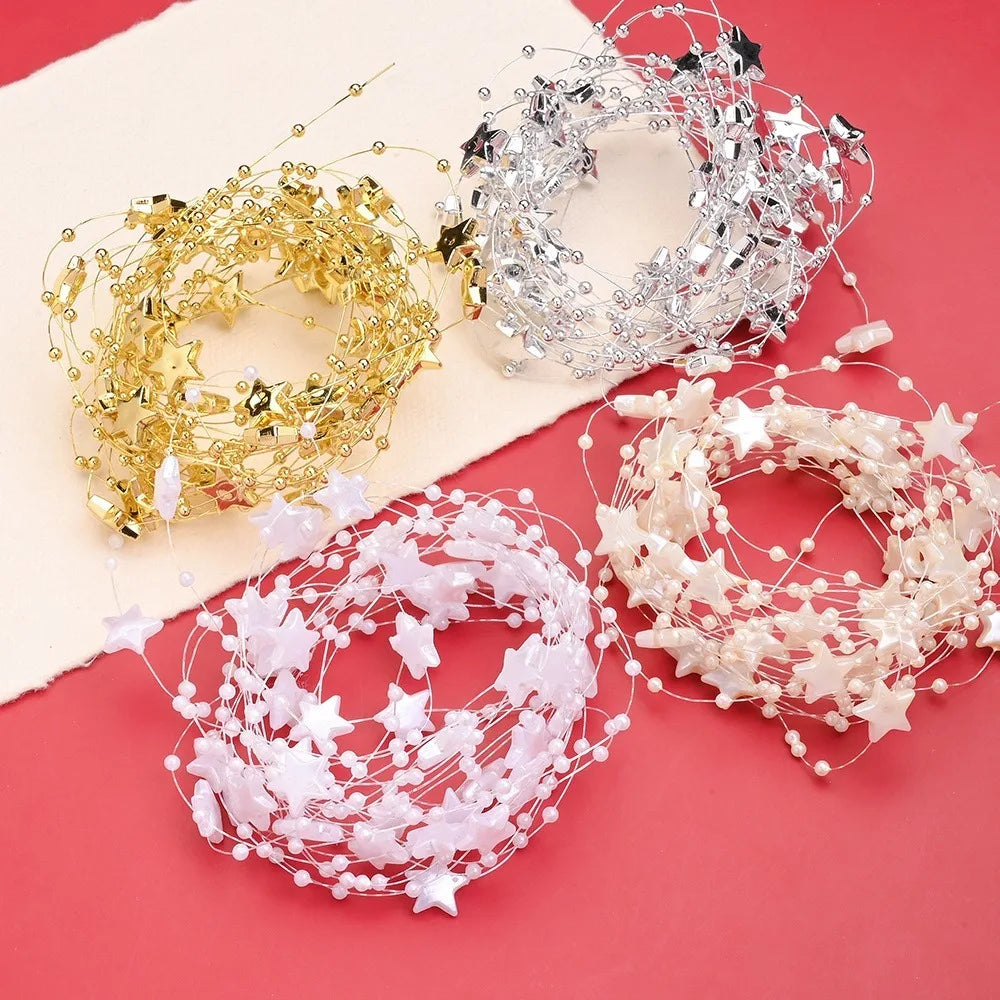 Acrylic Star Bead Chain Garland Decoration For Weddings And Parties