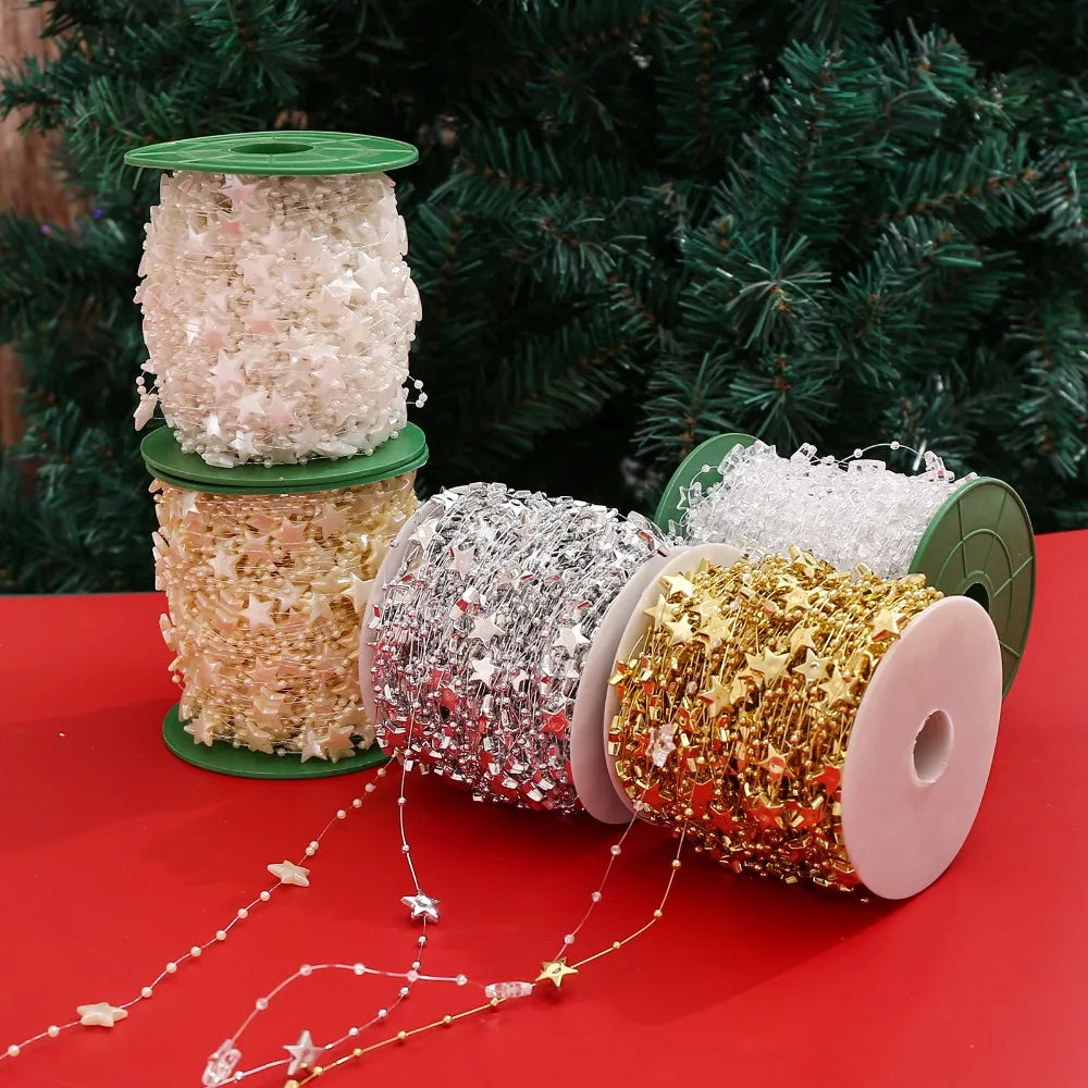 Acrylic Star Bead Chain Garland Decoration For Weddings And Parties
