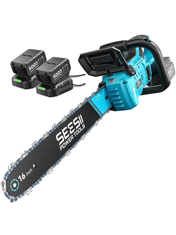 Seesii Brushless Cordless Chainsaw With Automatic Oiler For Makita Batteries