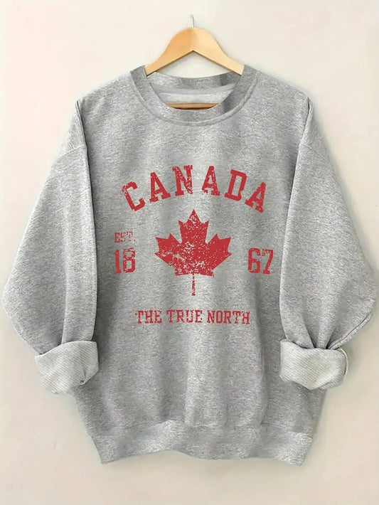 Women's Distressed Crew Neck Cotton Pullover Sweatshirt For Casual Wear