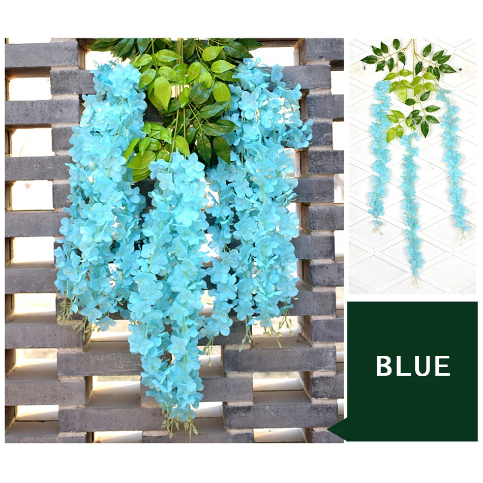 Artificial Wisteria Hanging Flowers Garland for Wedding Home Decor