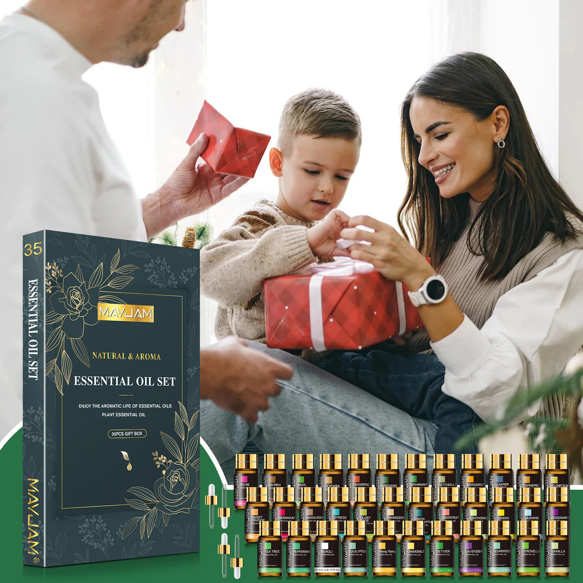 Mayjam 35 Essential Oils Gift Box Set Aromatherapy Kit