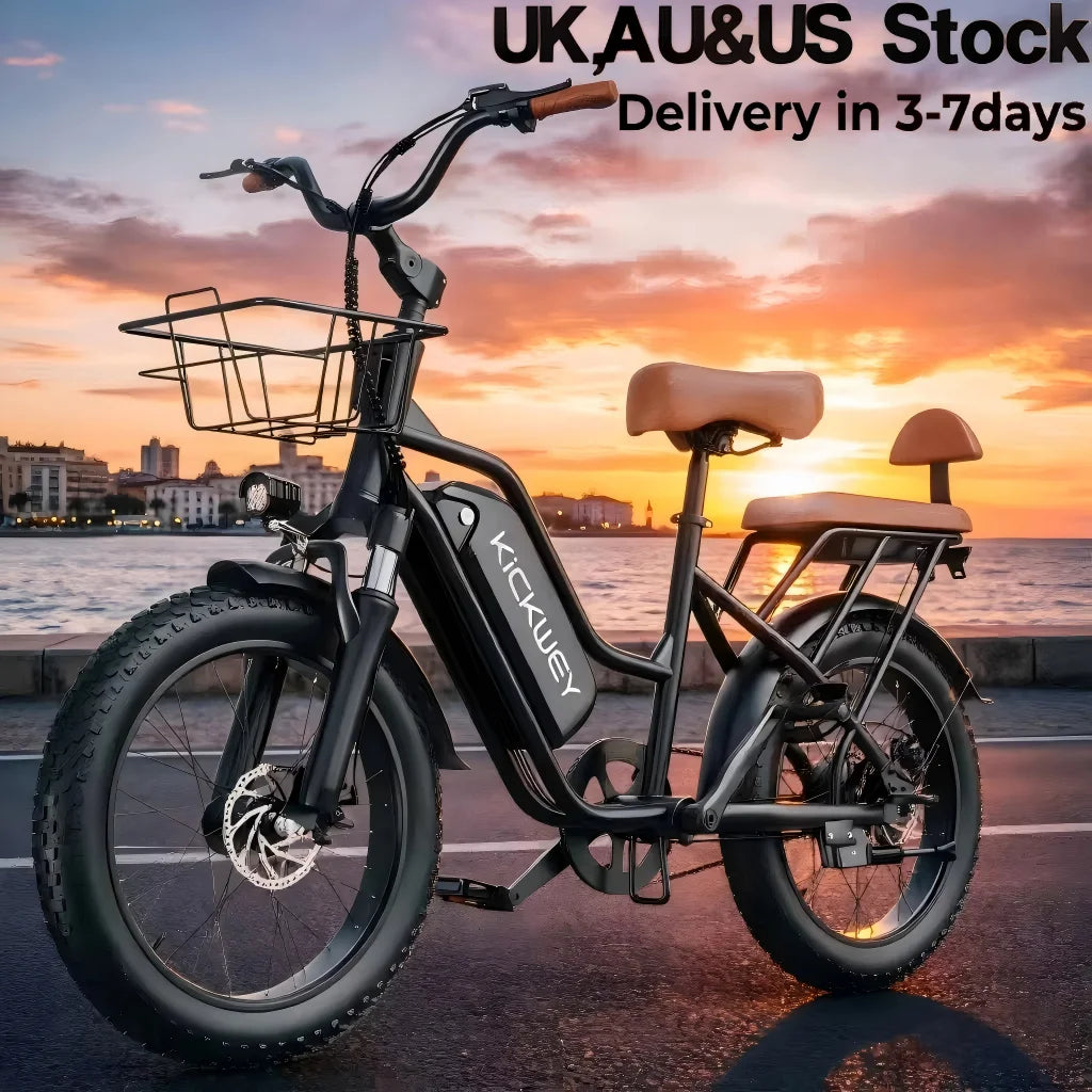 Kickwey LD20 1500W Electric Bike 20x3' Fat Tire Electric Mountain Bike Electric Bicycle 48V 20AH Women's 250W Electric Road Bike