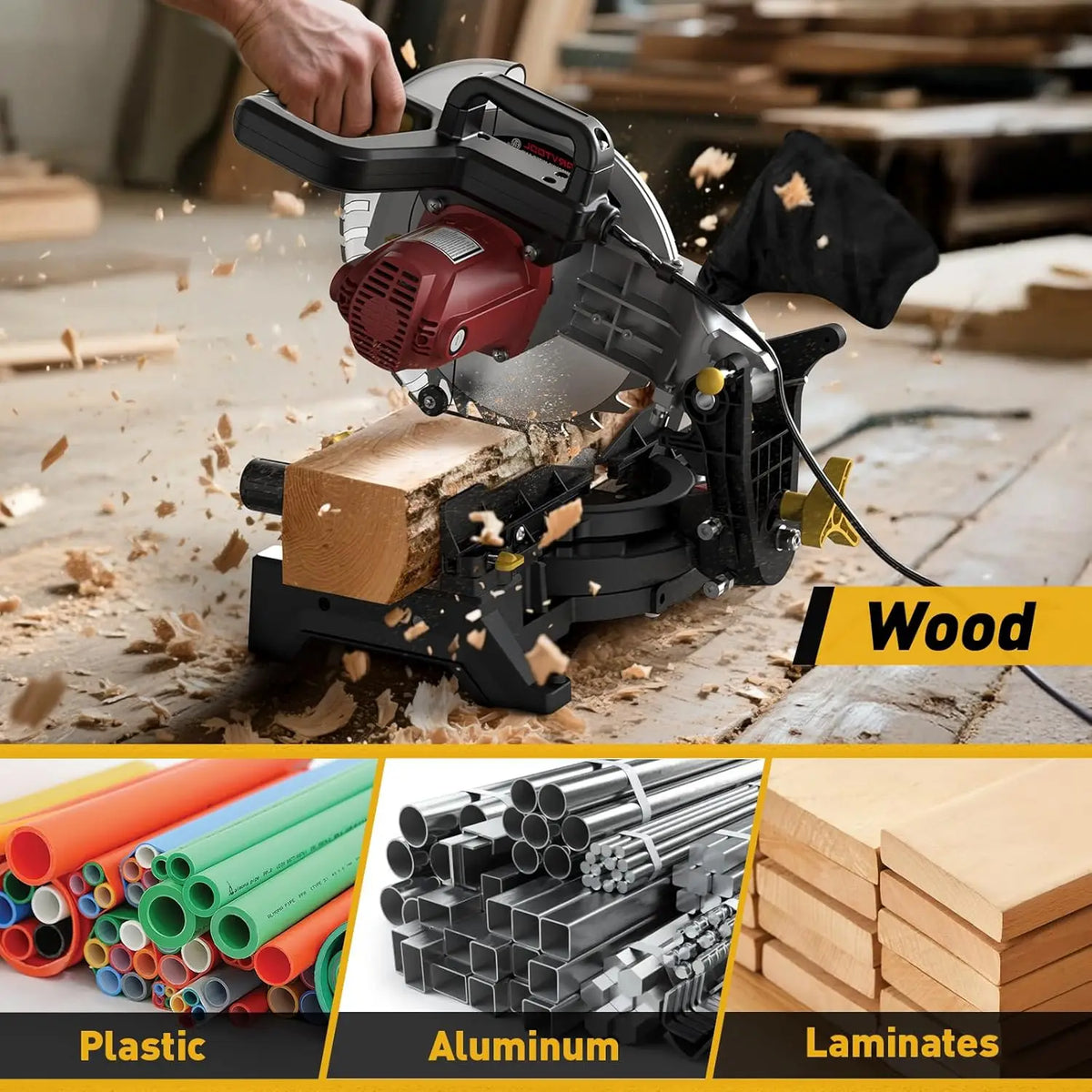 Single Bevel Compound Miter Saw for Multi Material Cutting Tool
