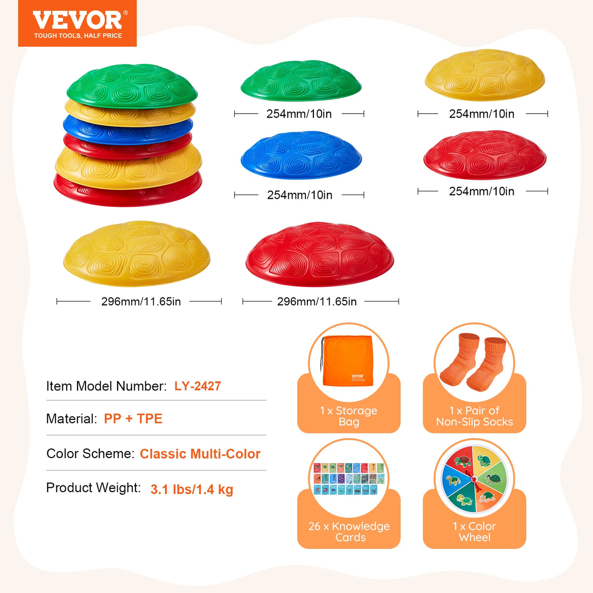 SucceBuy Turtle Balance Stepping Stones Kids Coordination Game Toys Set
