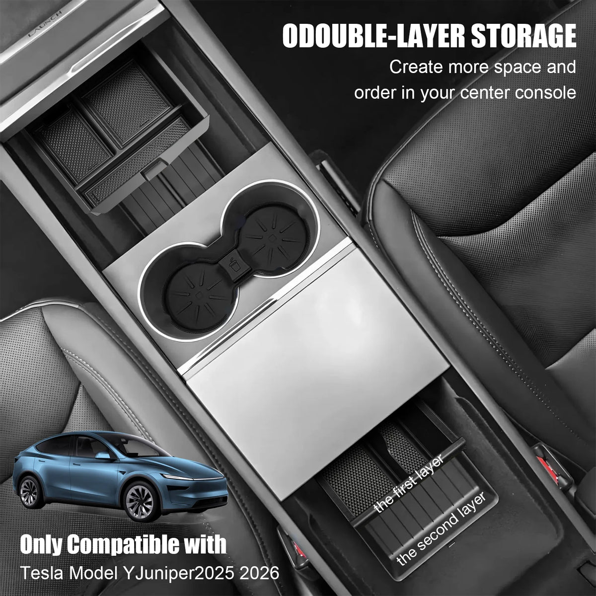 Tesla Model Y Juniper Interior Accessories Set With Storage Inserts