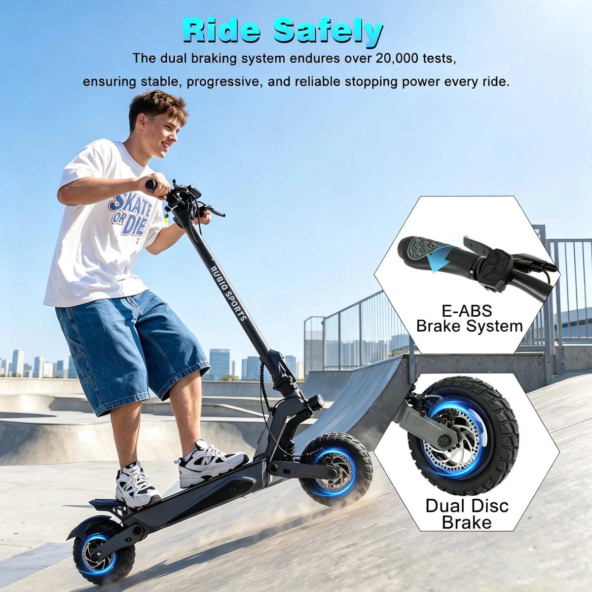 Electric Scooter for Adults, 1200W Motor, 48V 15.6Ah Battery, Up to 35 Miles Range, 10" Tires, Disc Brakes, 3 Riding Modes, Foldable Commuter E Scooter