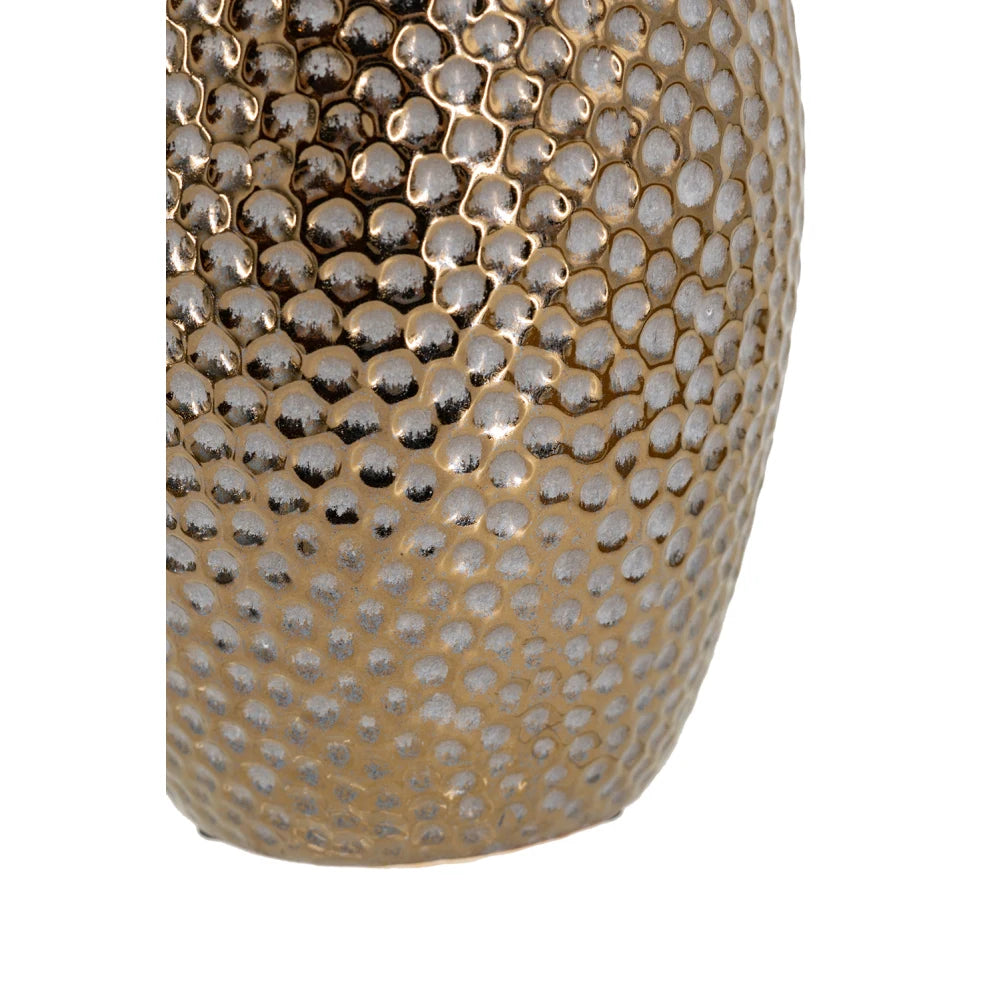 5.3x5.3x11 Inch Textured Bronze Ceramic Decor Vase, Modern Accent Flower Vase for Living Room Entryway Tabletop Shelf Home Ornament Display