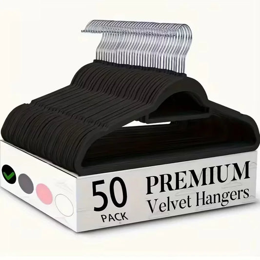 10/20/50 Pack Premium Velvet Hangers, Non-Slip Flocked Felt Hangers, Sturdy Clothes Hangers with 360° Rotatable Hook, Heavy Duty Coat Hanger, Durable Slim Hanger for Closet Space Saving