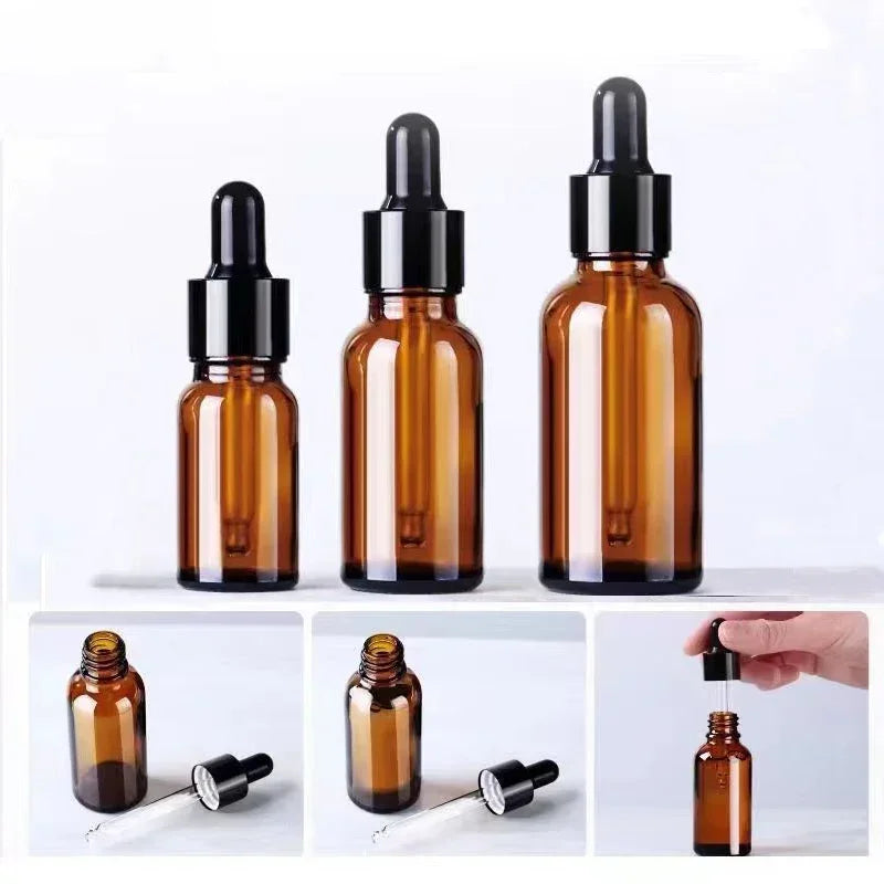 Glass Refillable Essential Oil Dropper Bottles Aromatherapy Storage Set