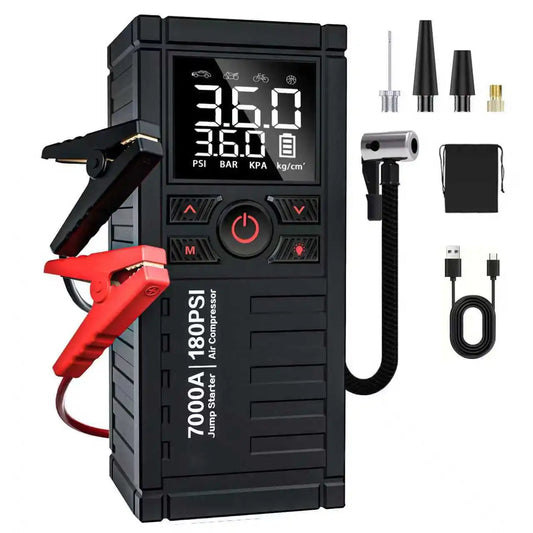 Car Battery Jump Starter With Air Compressor And Tire Inflator