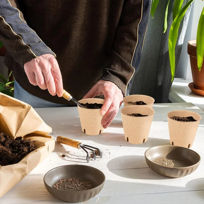 Peat Pots Seed Starting Nursery Pots With Drainage Holes