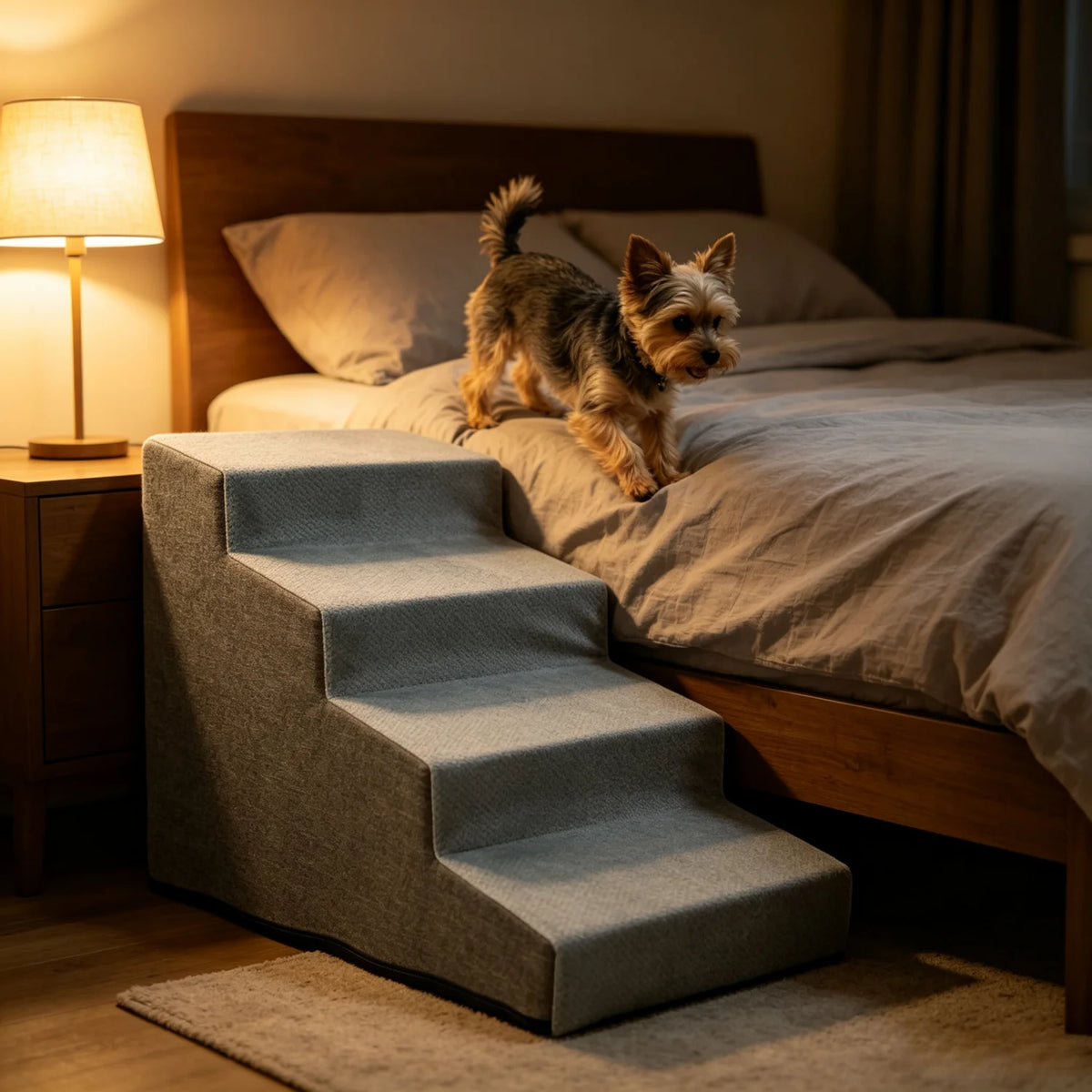 Foam Dog Stairs for Beds and Sofas with Washable Cover