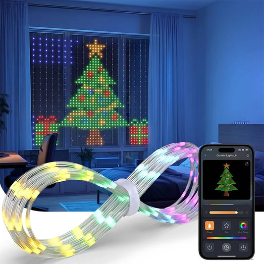 MIMIRGB Smart Curtain LED String Lights With Music Sync