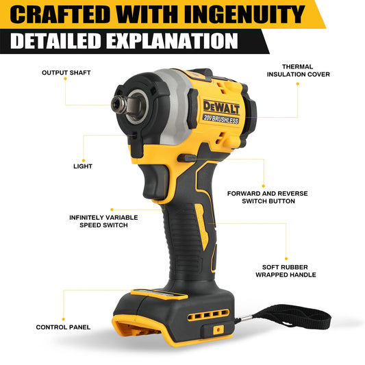 DEWALT 20V Atomic Brushless Impact Wrench Three Speed Control