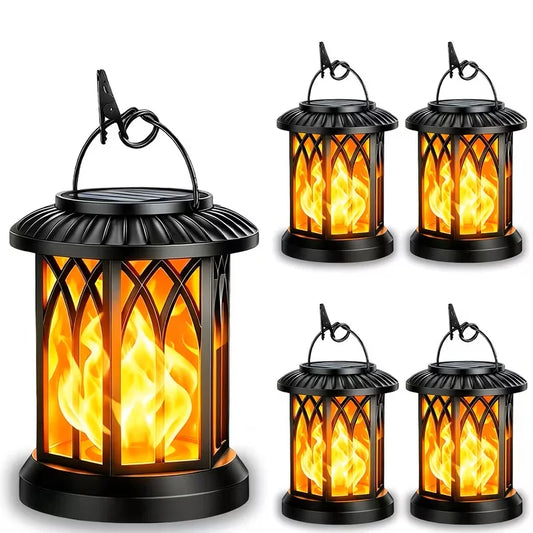 KPSTEK Solar Hanging Lantern Lights With Flickering Flame Effect