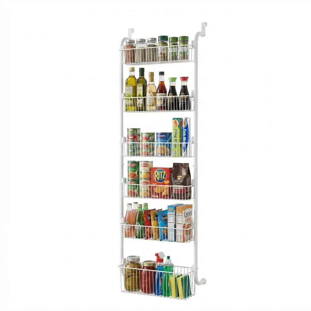 HiMISS Over The Door Pantry Organizer Metal Storage Rack