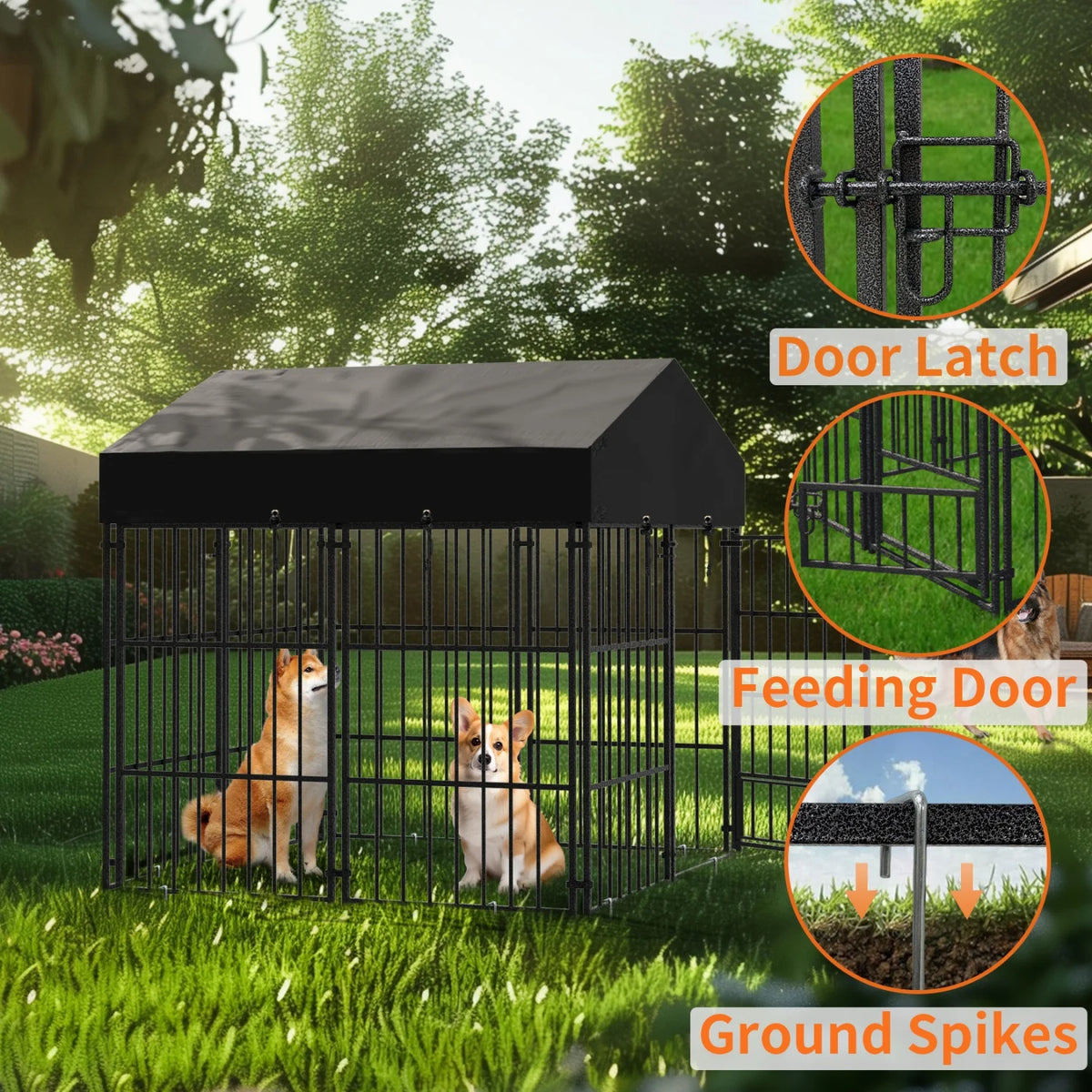 Heavy Duty Outdoor Metal Dog Kennel And Pet Playpen